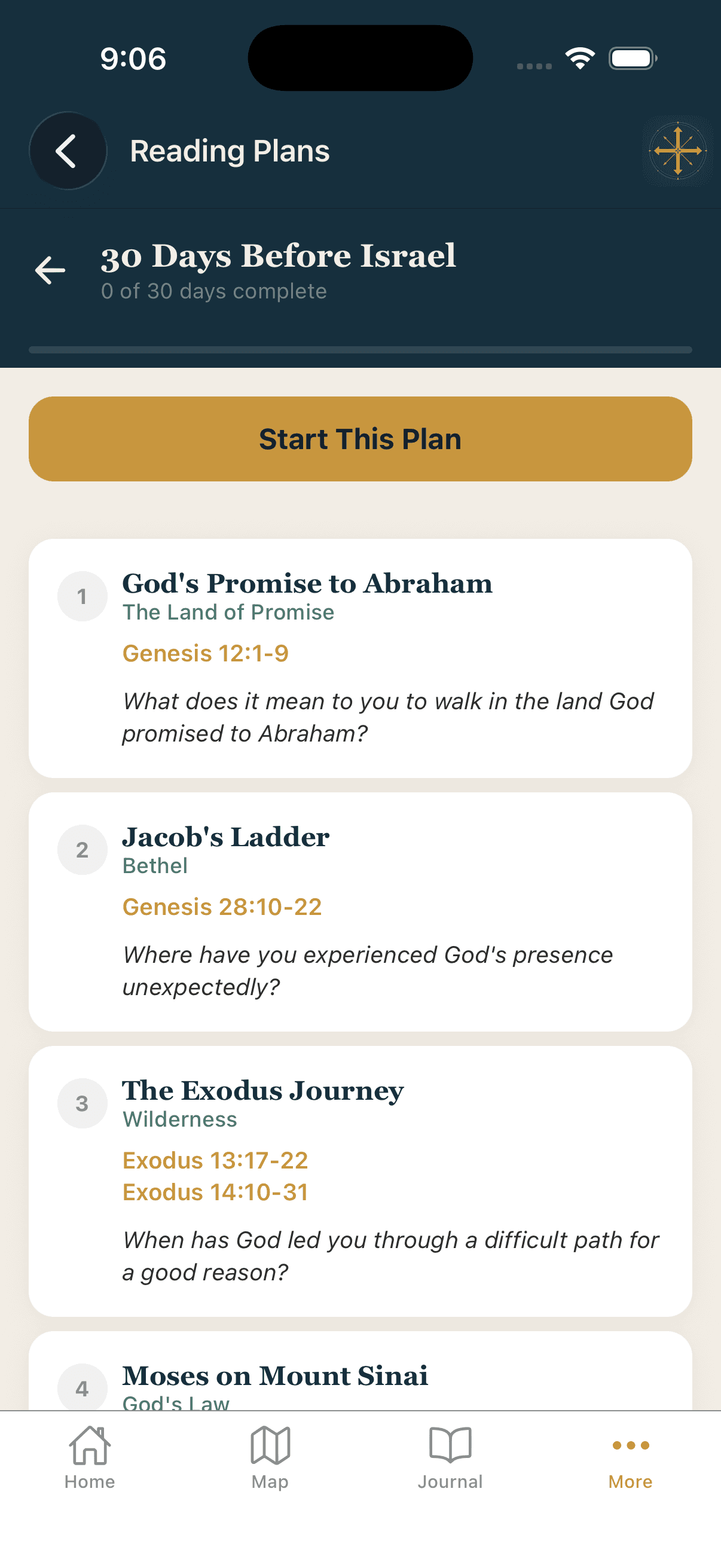 ScriptureWalk 30 Days Before Israel reading plan