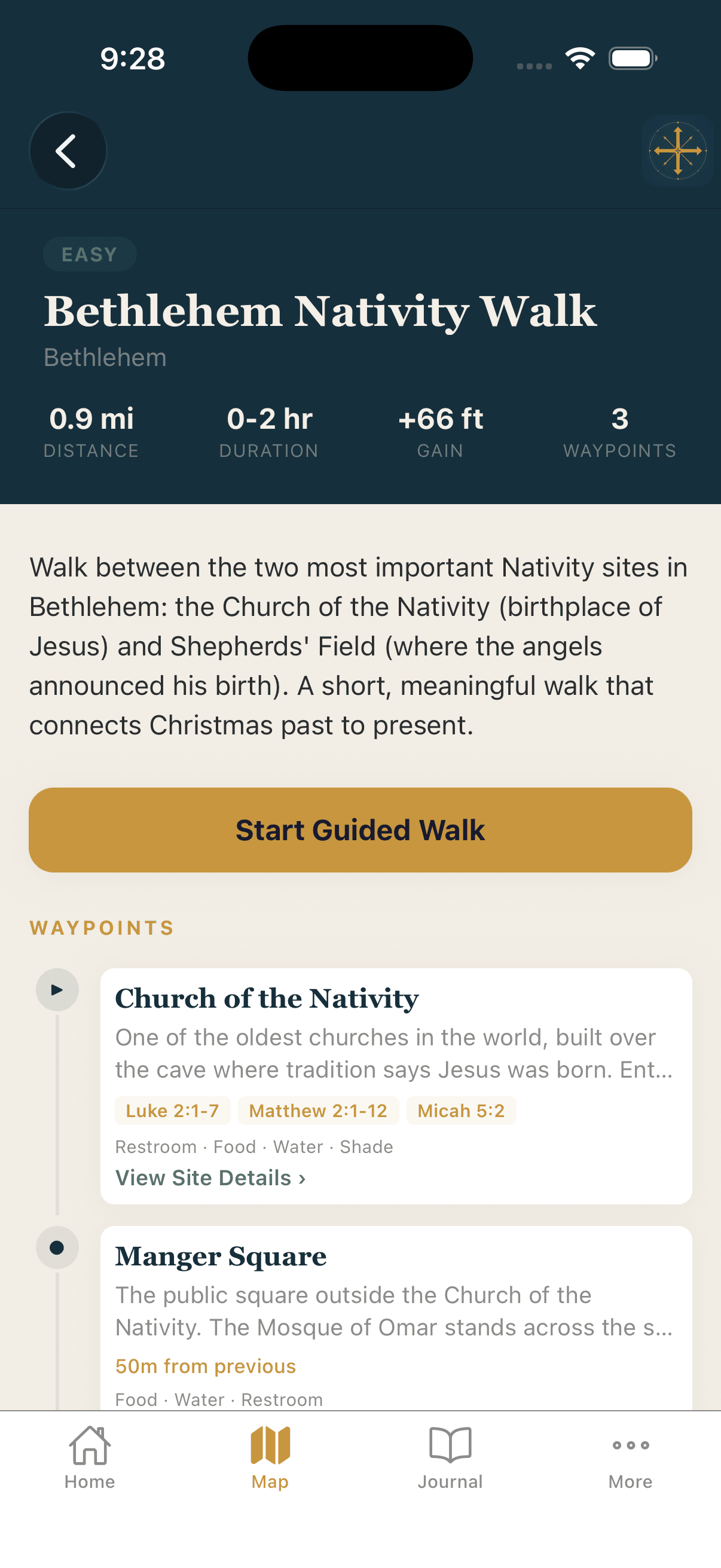 ScriptureWalk guided trail with waypoints